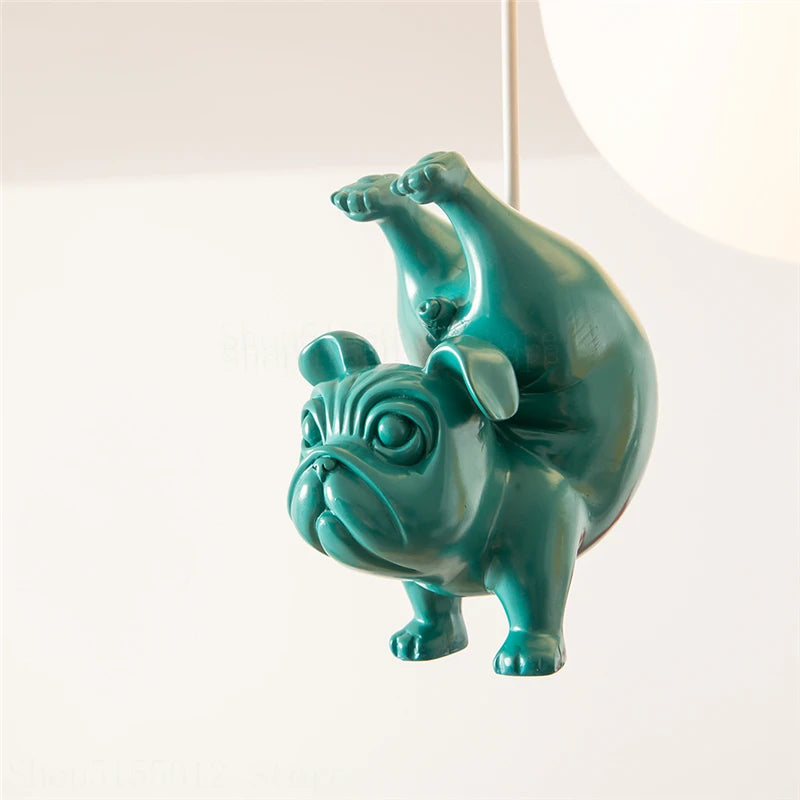 Nordic Cartoon Balloon Ceiling Lamp Creative Warm Resin Animal Dog Ceiling Chandelier Children's Room Bedroom Living Room Decor