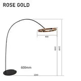 Modern Ring Design Floor Lamp Dimmable for Living Room Coffee Tables Bedroom Sofa Office Standing Home Decor Lighting Fixture