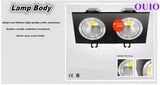 Anti-Glare Recessed Dimmable LED Downlight 9W12W15W18W24W30W COB Ceiling Lamps Spot Light Epistar Chip AC90-260V Indoor Lighting