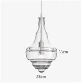 Italian Designer Industrial Water Grain Galss Glass Lamp Dining Room Hanging Lights Staircase Kitchen Island Lighting