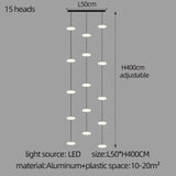 Modern Led staircase chandelier living room hanging light designer Villa duplex building  oval string attic pendant lighting