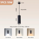 110V 220V Led Pendant Lights Replaceable GU10 Bulb Ceiling Chandelier for Kitchen Living Room Cylinder Hanging Lamp Decoration