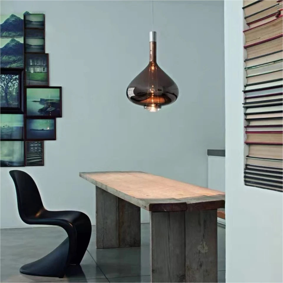 Nordic Restaurant Designer Glass Pendant Light Simple Creative Coffee Hall Background Decor Lamps Living Room Bedroom Droplight