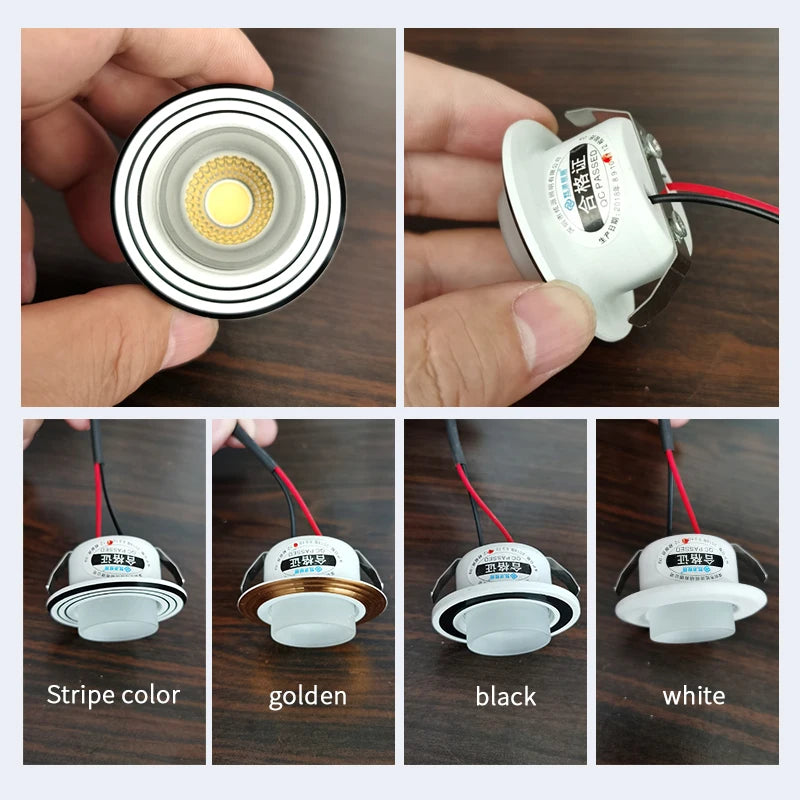 Recessed mini Spotlight 1w 3w LED ceiling light 110 volt 220V embedded decorative small downlight with driver set