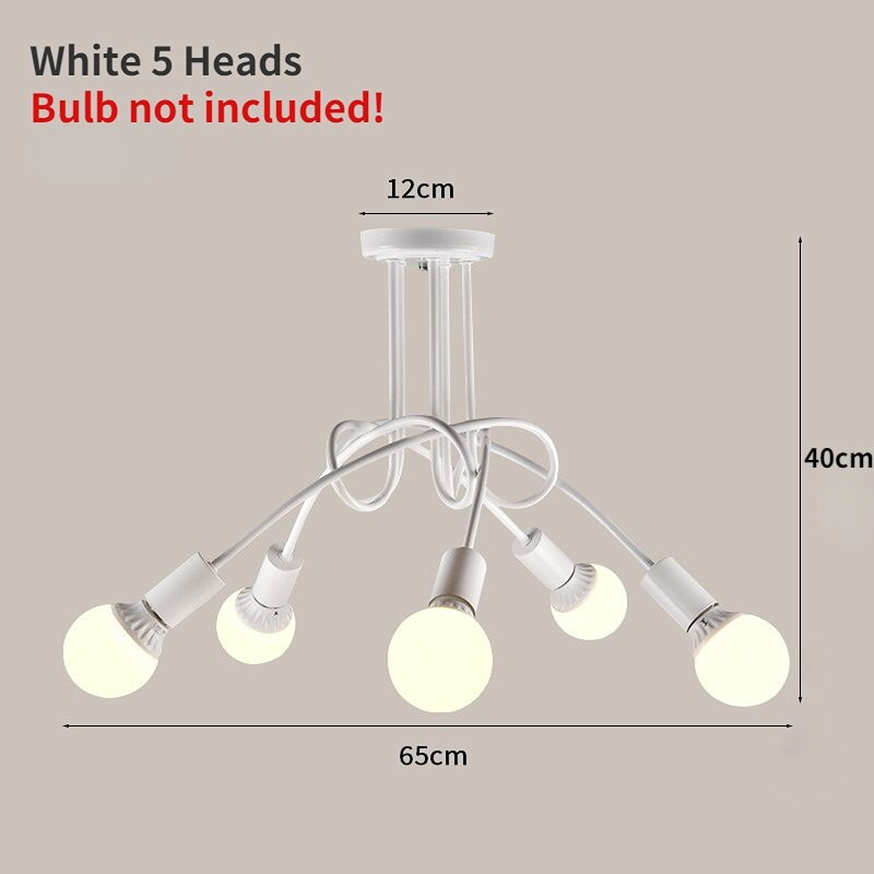 Simple Retro Chandeliers Creative Industrial Style Ceiling Cheap Flush Light Fixtures for Dining Kitchen Lobby Bed Living Room