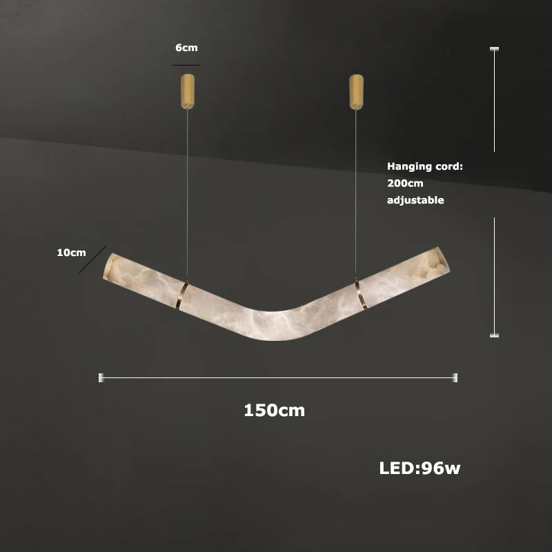 2026 New Trend Marble Collection LED DIY Hanging Lamps Chandelier Lighting Fixtures Lustre Suspension Luminaire Lampen For Foyer