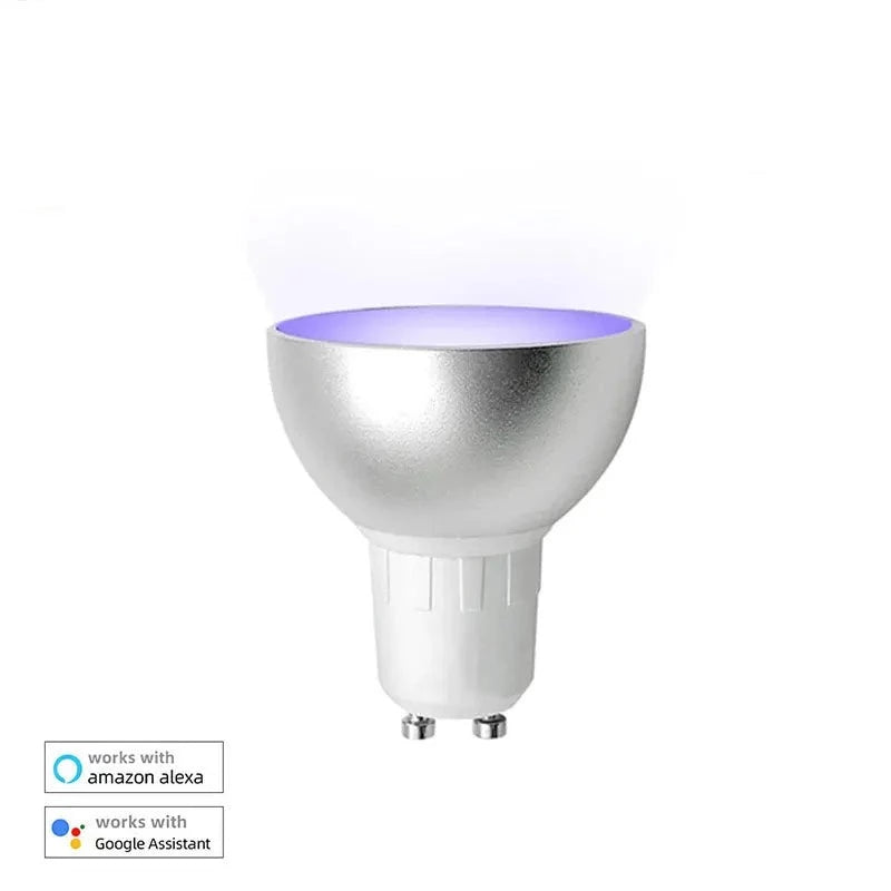 GU10 Smart LED Light Bulb RGBCW Dimmable Spotlighting Alexa Google Home Voice Control 110-240V Lamp
