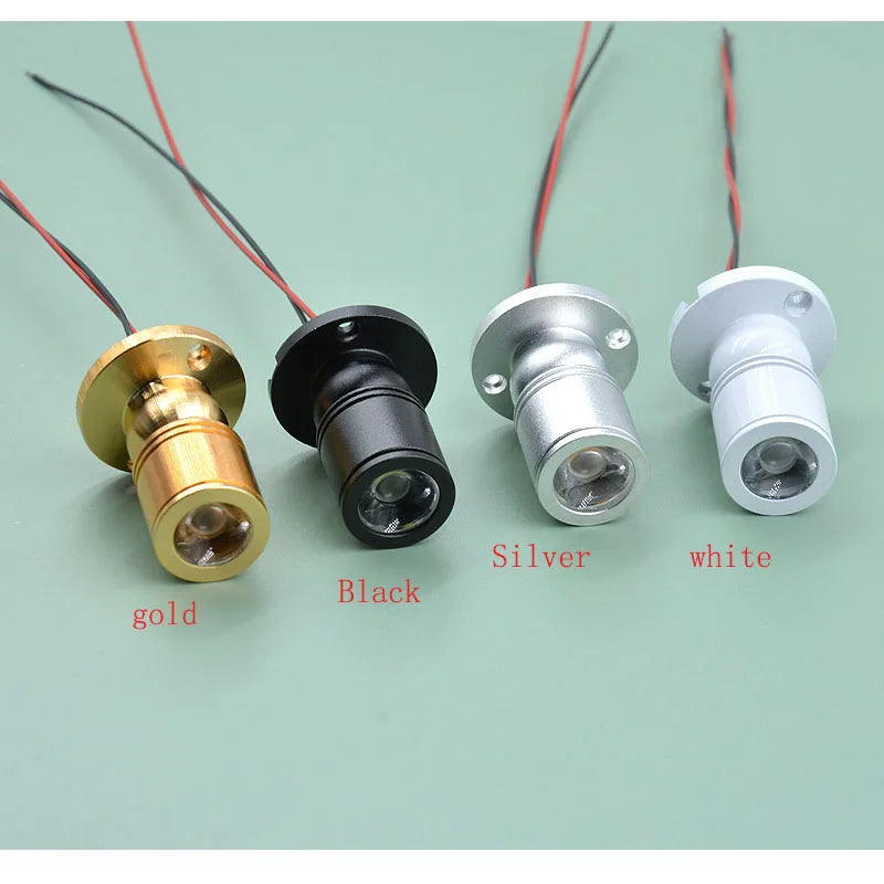LED 3W Spotlights AC85-265V  Led Ceiling Down Light DC12V Cabinet Counter Showcase Jewelry Lamp