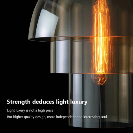 Modern LED Restaurant Glass Pendant Lamp Vintage Art Champagne Glass Living Room Aisle Bar Decors Hanging Light Fixtures