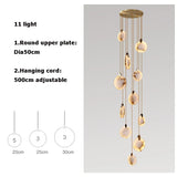 New Chinese LED Marble Gold Home Deco Designer Chandelier Lighting 2026 New Trend Lustre Hanging Lamps For Living Room