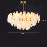 French Retro Light Luxury Chandelier Living Room Bedroom Warm and Romantic Cloud Water Drop Glass Pendant Lights Home Decoration