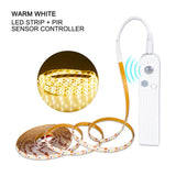 5M PIR Led Motion Sensor LED Strip Lamp 5V Led Under Cabinet Lamp Tape Ribbon Diode Light Battery Powered TV Backlight Lighting