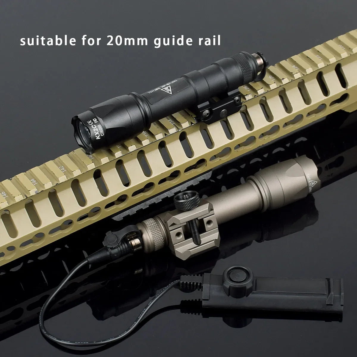 Tactical M600 / M300 LED Scout Light with Dual Pressure Switch for 20mm Rail