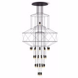 Modern Salon Chandelier Kitchen Living Dining Room Lobby Hall Stair Wireflow Hanging Lamp Loft Nordic Deco Pendant Light Lustre