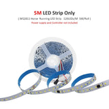 DC24V 10M WS2811 Horse Race LED Strip 2835 120Led/m Running Water Flowing Light with Wireless Controller Cool Natural Warm White