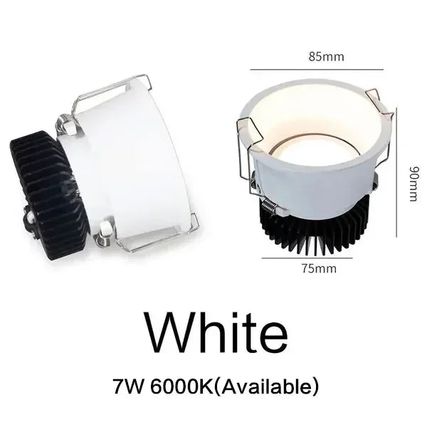 7W COB Downlight Anti-glare Indoor Lighting Multi-functional Home Lighting Multi-scene Use