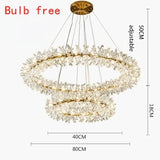 2025 New Crystal Flower Ceiling Chandelier Led Luxury Indoor Lighting Home Decoration For Living Room Bedroom Restaurant G4 Bulb