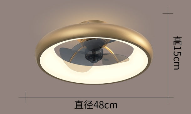 Nordic White Black Gold Ceiling Fan Light DC Motor Remote Control Reversible Bedroom Dining Room Ceiling Fan Light Living Room