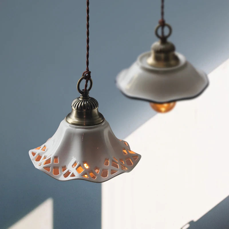 Modern Simple Ceramic LED Pendant Lamp Home Indoor Decors Lighting Bedroom Restaurant Dinning Living Room Lights Hang lamp