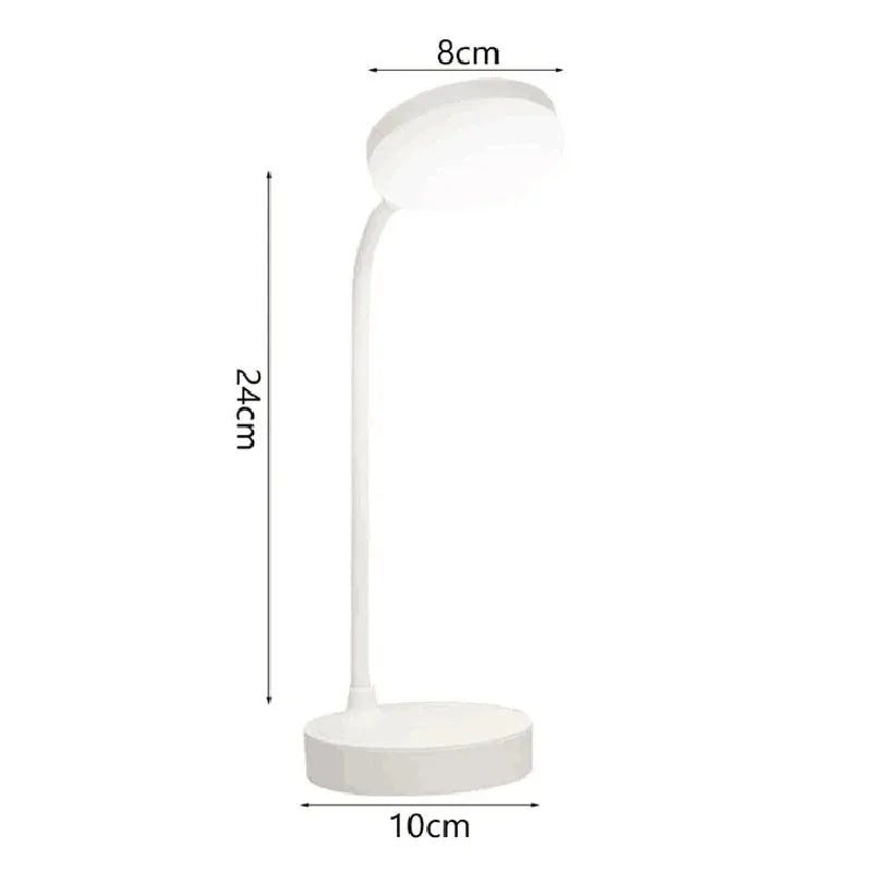 Rechargeable Table Lamp USB Plug Desk Lamp Reading Book Night Light LED 3 Modes Dimming Eye Protection Light Bedside Led Lamps