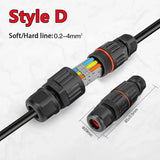 New 2/1PC IP68 Waterproof Joint Wire Quick Connection Connector 2/3 Pin Solder Less LED Lamp Wiring Outdoor Rainproof Terminal