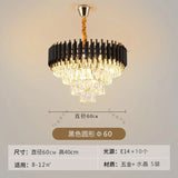 Nordic Luxury Crystal Chandelier Round Pendant Light LED for Living Room Hotel Lobby Hallway Modern Home Decor Hanging Lamp