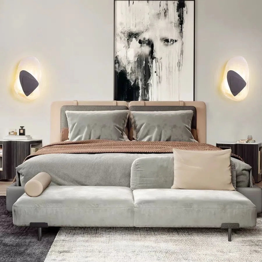 Luxury Hotel Corridor Decoration Wall Lamp Glass Shade Unique Design Warm Lustres Indoor Sconce LED Home Bedroom Night Lightings
