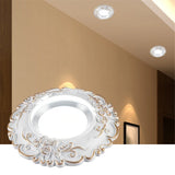 Recessed Led European Resin Lace Spotlights For Ceiling Interior Cob Home Decor 5W 7W 110V 220V Living Room Ivory Cow eye Lamp