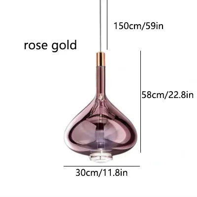 Nordic Restaurant Designer Glass Pendant Light Simple Creative Coffee Hall Background Decor Lamps Living Room Bedroom Droplight