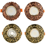 American Retro Industrial Resin Bronze LED Recessed Downlight (3W-10W, 6cm Cutout) - 110V/220V Eyeball Spotlight Fixture for Living Room & Accent Decor