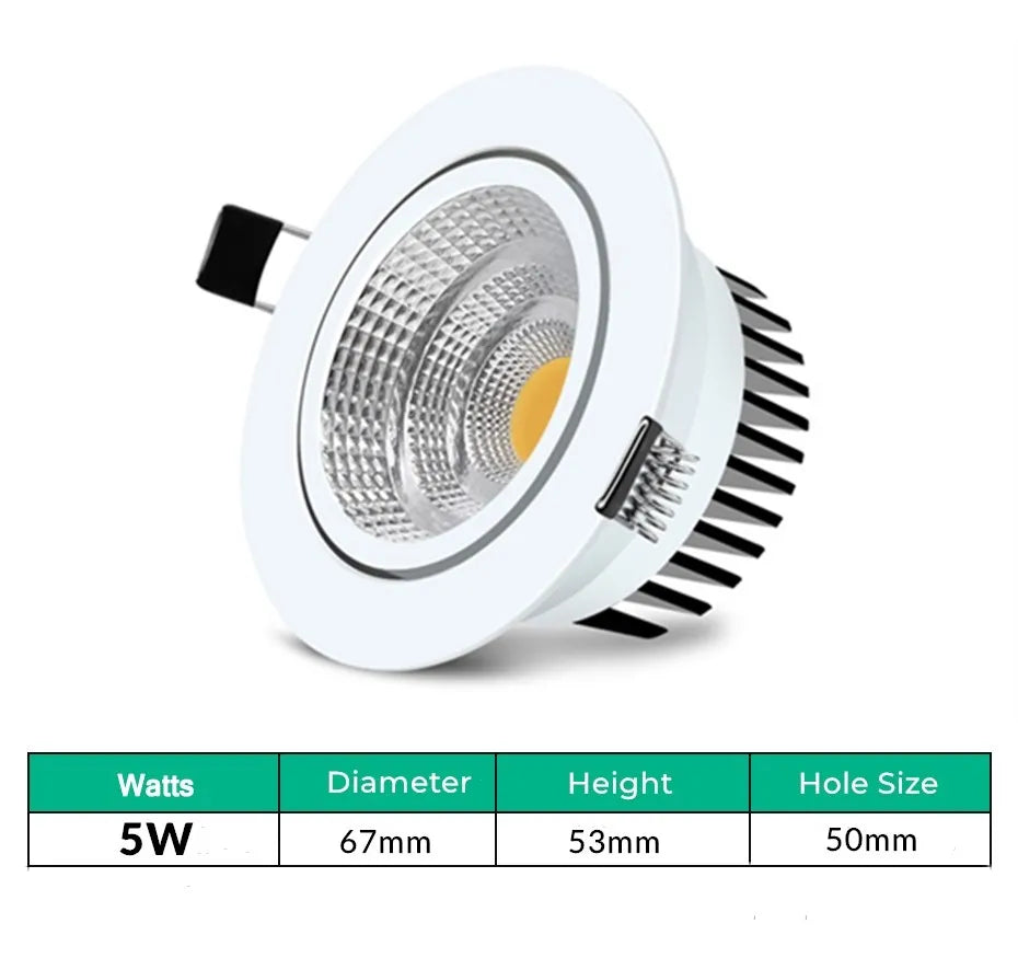 Dimmable AC85~265V Recessed LED Downlights 7W/15W/20W LED Ceiling Spot Lights Background Spot Lamps for Home Kitchen Spotlights
