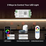 Smart LED Controller, Tuya WiFi, Alexa, Google Home, Bluetooth Voice Control, Dynamic Lighting Control, CCT, RGB, RGBW, Dimmer, iOS, Android, 2.4G, DC12V, DC24V, Intelligent Connectivity, Dynamic Light Modes, User-Friendly Compatibility, Versatile Voltage Support, Effortless Control, Max Load Power, Durable Craftsmanship, Certified Quality, Two-Year Warranty, WiFi and Bluetooth Connection, Lighting Ambiance, Lighting Control Options