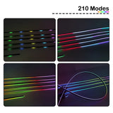 Full Color Streamer Car Ambient Lights RGB 64 Color Universal LED Interior Hidden Acrylic Strip Symphony Atmosphere Lamp