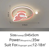 New Designer Home Warm Children's Room Ceiling Light Creative Simple Modern Personality Astronaut Boys Girls Bedroom Lighting
