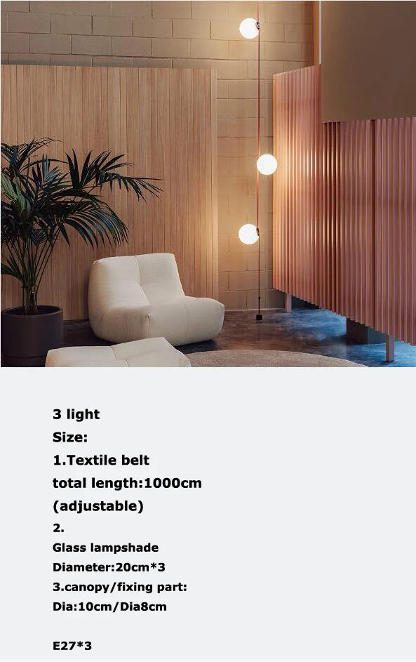 2026 Art Deco Dimmalbe Led Chandelier Lighting Orange Black Textile Glass Bubble Suspension Luminaire Lampen For Living Room