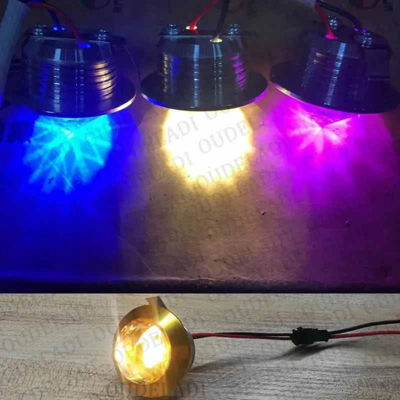 4pcs Mini LED Crystal Spotlights - Diamond Shape 3W Cabinet & Jewelry Light