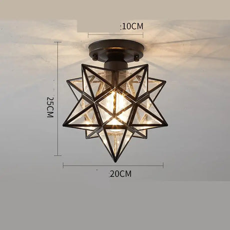 Nordic Light Luxury Simple Corridor Lamp Creative Porch Balcony Home Bedroom Net Red Star Diamond Corridor Ceiling Lamp