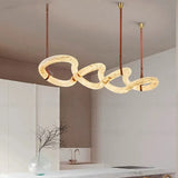 Dining Room Alabaster Chandelier Spanish Marble Ceiling Pendant Lights For Kitchen Living Room Loft Desiginer Marble Chandeliers