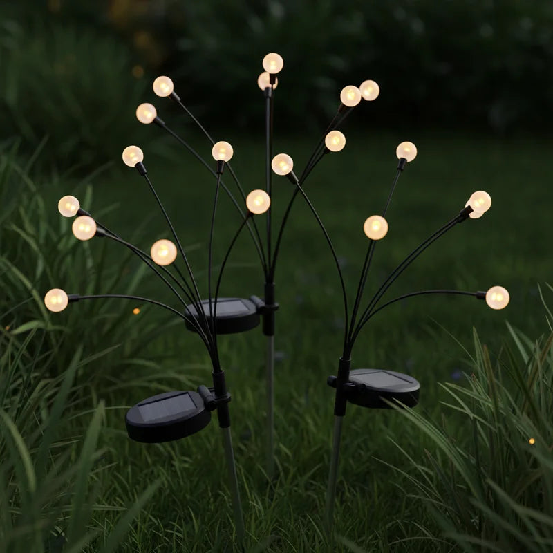 10 LED Solar Firefly Light - Swaying Outdoor Fairy Light for Garden, Lawn & Courtyard Decor