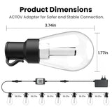 400ft Smart Outdoor Bulb String Lights APP Control RGBIC LED Bulbs Lights IP67 2.4 GHz Bluetooth Music Sync Garden Outdoor Decor