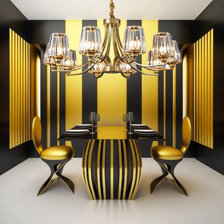 Modern Nordic Retro Luxurious Gold LED Pendant Chandelier Living Room Bedroom Home Decor Hanging Lights Lighting Fixtures Luster's