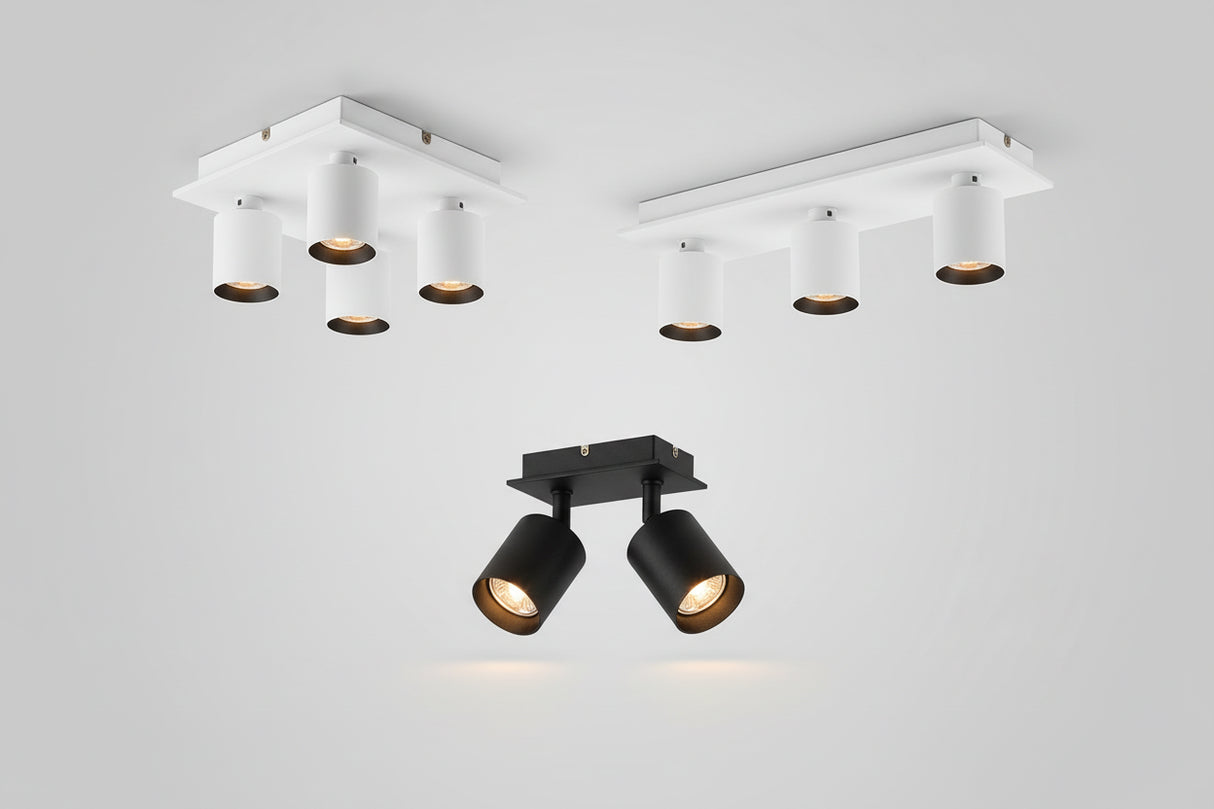 Folding Surface Mount LED Spotlight - No-Drill Anti-Glare Ceiling Downlight