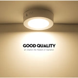 White LED SMD2835 Panel Light 6W 12W 18W 24W Surface Mounted LED Ceiling Lights AC85-265V Round Square LED Downlight