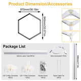 1/3/5/8/14 Hole Hexagonal LED Ceiling Garage Light 6500K Cold Light for Garages and 4S Workshops