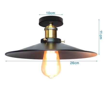 Vintage Retro Ceiling Light Flush Mount Lamp Shade Industrial Lights Lighting for Indoor Bedroom Kitchen Living Room Home Decors