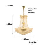 Hanging Lamps Lustre Suspension Luminaire Lampen For Living Room Luxury Round K9 Crystal Gold 2025 Ceiling Chandelier Lighting