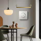Light Dimmer Switch Rotary Knob Switch Adjustable Brightness Controller Plastic Frame Panel LED Light Bulb