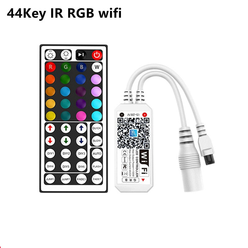 Magic Home DC5V 12V 24V Bluetooth-compatible Wireless WiFi Controller,RGB/RGBW IR RF LED Controller for WS2811 WS2812 Led Strip
