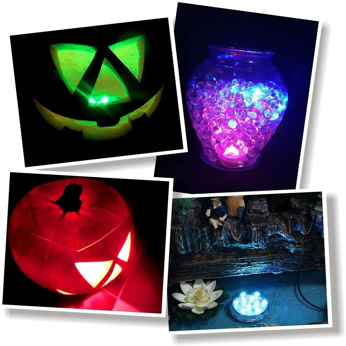 Submersible Waterproof LED Lights with Remote (Battery Operated) - Underwater Accent Lighting for Pool, Pond, Hot Tub, Spa, Fountain & Vases