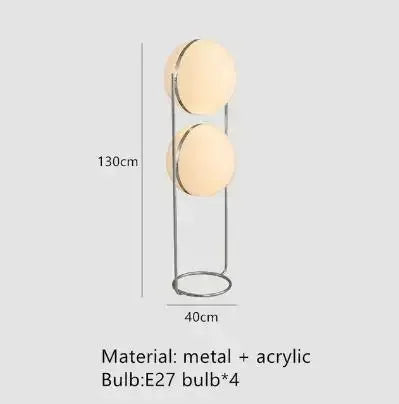 Pierre Garrault Desk Lamp LED Metal Chrome Light Living Room Hotel Room White Acrylic Ball Lights Home Art Deco Art Work Light